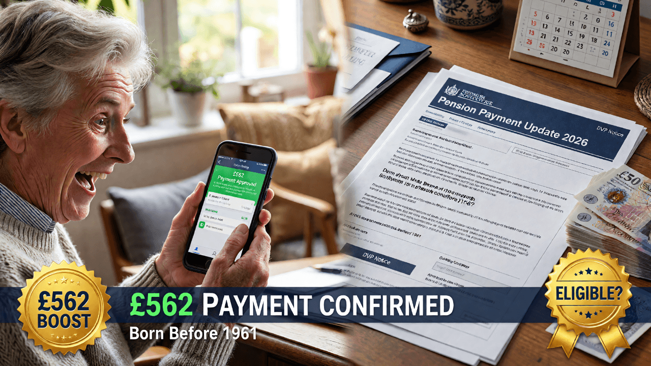 DWP Confirms £562 Payment for Pensioners Born Before 1961